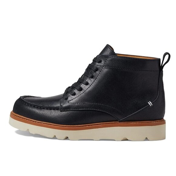 New LABEL Go-to Moc Boot Men\'s Boots Black/Cloud Cream : 10 M, Leather main image 5